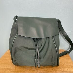Skagen Womens Ebba Nylon‎ Leather Drawstring Backpack